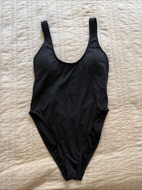 Bikini Lab Low Back Black One-Piece Swimsuit